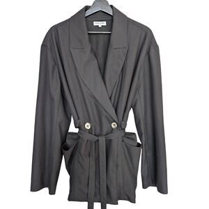 Opening Ceremony Oversized Black Blazer with Sash M